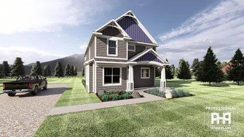 The Chestnut house plan, exterior view 2